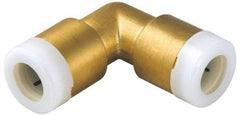 Watts - 1 x 3/4" Outside Diam, Brass Push-to-Connect Tube Union Elbow - Tube to Tube Connection, EPDM O-Ring - Benchmark Tooling