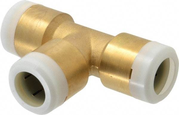 Watts - 3/4" Outside Diam, Brass Push-to-Connect Tube Union Tee - Tube to Tube Connection, EPDM O-Ring - Benchmark Tooling