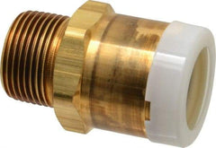 Watts - 1" Outside Diam, 1 NPT, Brass Push-to-Connect Tube Male Connector - Tube to Male NPT Connection, EPDM O-Ring - Benchmark Tooling