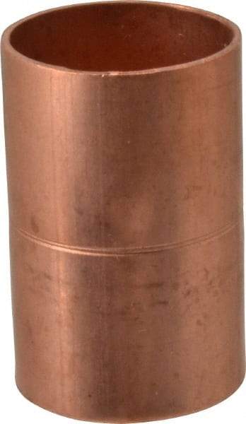 Mueller Industries - 1" Wrot Copper Pipe Coupling with Rolled Stop - C x C, Solder Joint - Benchmark Tooling