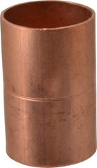 Mueller Industries - 1" Wrot Copper Pipe Coupling with Rolled Stop - C x C, Solder Joint - Benchmark Tooling
