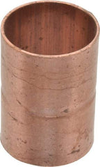 Mueller Industries - 1-1/4" Wrot Copper Pipe Coupling with Rolled Stop - C x C, Solder Joint - Benchmark Tooling