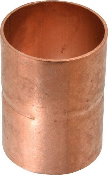 Mueller Industries - 1-1/2" Wrot Copper Pipe Coupling with Rolled Stop - C x C, Solder Joint - Benchmark Tooling