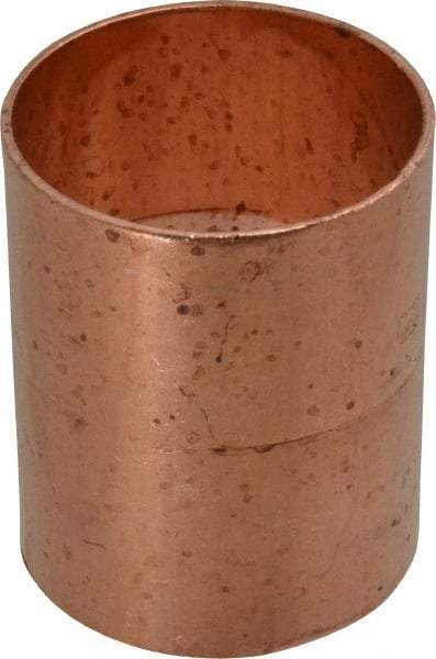 Mueller Industries - 2" Wrot Copper Pipe Coupling with Rolled Stop - C x C, Solder Joint - Benchmark Tooling
