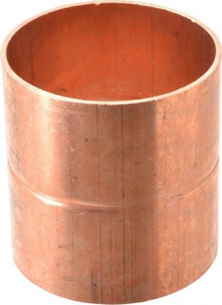 Mueller Industries - 3" Wrot Copper Pipe Coupling with Rolled Stop - C x C, Solder Joint - Benchmark Tooling