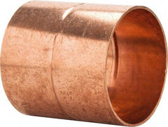Mueller Industries - 4" Wrot Copper Pipe Coupling with Rolled Stop - C x C, Solder Joint - Benchmark Tooling