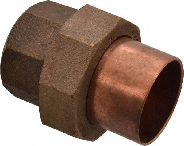 Mueller Industries - 1-1/2" Wrot Copper Pipe Union - C x C, Solder Joint - Benchmark Tooling