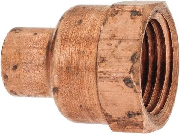 Mueller Industries - 1/4 x 3/8" Wrot Copper Pipe Adapter - C x F, Solder Joint - Benchmark Tooling