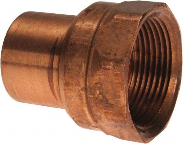 Mueller Industries - 1-1/4" Wrot Copper Pipe Adapter - FTG x F, Solder Joint - Benchmark Tooling