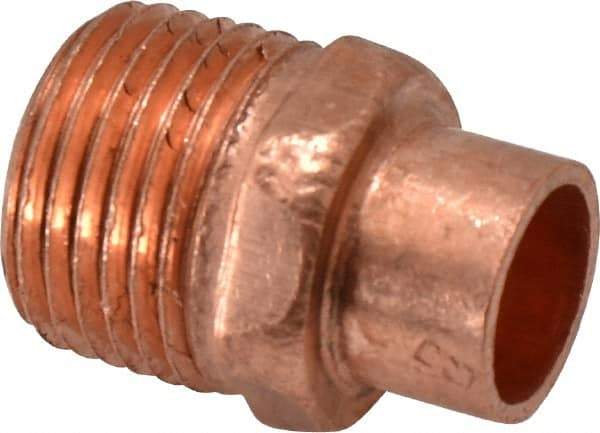 Mueller Industries - 3/8 x 1/2" Wrot Copper Pipe Adapter - C X M, Solder Joint - Benchmark Tooling