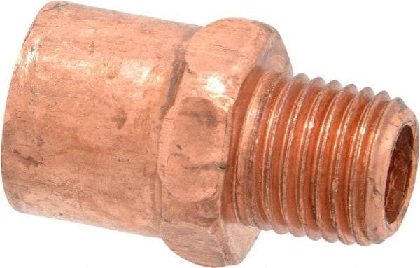 Mueller Industries - 1/2 x 1/4" Wrot Copper Pipe Adapter - C X M, Solder Joint - Benchmark Tooling