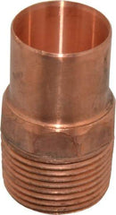 Mueller Industries - 1" Wrot Copper Pipe Adapter - FTG x M, Solder Joint - Benchmark Tooling