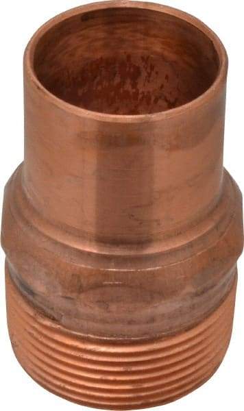 Mueller Industries - 1-1/4" Wrot Copper Pipe Adapter - FTG x M, Solder Joint - Benchmark Tooling