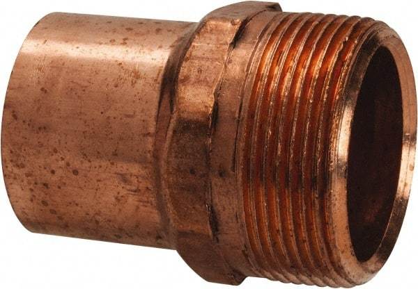 Mueller Industries - 1-1/2" Wrot Copper Pipe Adapter - FTG x M, Solder Joint - Benchmark Tooling