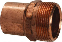 Mueller Industries - 1-1/2" Wrot Copper Pipe Adapter - FTG x M, Solder Joint - Benchmark Tooling