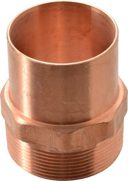 Mueller Industries - 2" Wrot Copper Pipe Adapter - FTG x M, Solder Joint - Benchmark Tooling