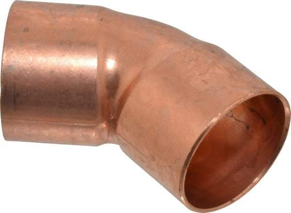 Mueller Industries - 1-1/4" Wrot Copper Pipe 45° Elbow - C x C, Solder Joint - Benchmark Tooling