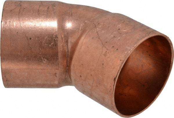 Mueller Industries - 2" Wrot Copper Pipe 45° Elbow - C x C, Solder Joint - Benchmark Tooling