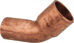 Mueller Industries - 1/4" Wrot Copper Pipe 45° Elbow - FTG x C, Solder Joint - Benchmark Tooling