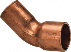 Mueller Industries - 3/8" Wrot Copper Pipe 45° Elbow - FTG x C, Solder Joint - Benchmark Tooling