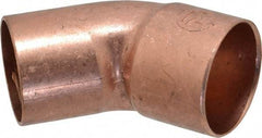 Mueller Industries - 1-1/4" Wrot Copper Pipe 45° Elbow - FTG x C, Solder Joint - Benchmark Tooling