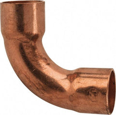 Mueller Industries - 1/2" Wrot Copper Pipe 90° Long Radius Elbow - C x C, Solder Joint - Benchmark Tooling
