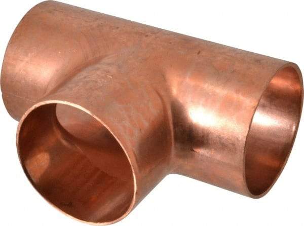 Mueller Industries - 2-1/2" Wrot Copper Pipe Tee - C x C x C, Solder Joint - Benchmark Tooling