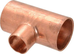 Mueller Industries - 1-1/4 x 1-1/4 x 3/4" Wrot Copper Pipe Tee - C x C x C, Solder Joint - Benchmark Tooling
