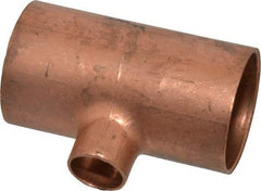 Mueller Industries - 1-1/4 x 1-1/4 x 1/2" Wrot Copper Pipe Tee - C x C x C, Solder Joint - Benchmark Tooling