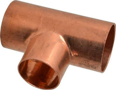 Mueller Industries - 1-1/2 x 1-1/2 x 1-1/4" Wrot Copper Pipe Tee - C x C x C, Solder Joint - Benchmark Tooling