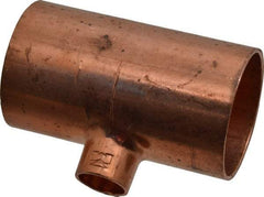 Mueller Industries - 1-1/2 x 1-1/2 x 1/2" Wrot Copper Pipe Tee - C x C x C, Solder Joint - Benchmark Tooling