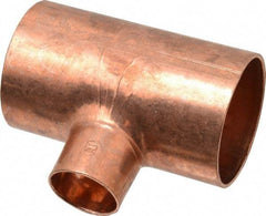 Mueller Industries - 2 x 2 x 1" Wrot Copper Pipe Tee - C x C x C, Solder Joint - Benchmark Tooling
