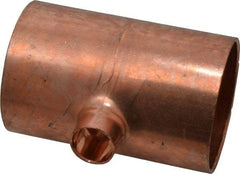 Mueller Industries - 2 x 2 x 1/2" Wrot Copper Pipe Tee - C x C x C, Solder Joint - Benchmark Tooling