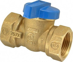 Legend Valve - 3/4" Pipe, Brass, Straight without Side Tap, Gas Ball Valve - 175 psi WOG Rating, Wedge Handle, FNPT x FNPT End Connections, 1 Piece - Benchmark Tooling
