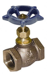 Legend Valve - 1-1/4" Pipe, FNPT Ends, Lead Free Brass Rising Stem Globe Valve - Lead Free Brass Disc, Threaded Bonnet, 200 psi WOG, 125 psi WSP, Class 125 - Benchmark Tooling