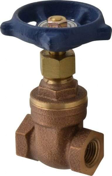 Legend Valve - 1/4" Pipe, Threaded Bronze Solid Wedge Stem Gate Valve - 200 WOG, 125 WSP, Screw-In Bonnet - Benchmark Tooling