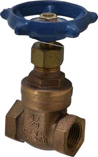 Legend Valve - 3/8" Pipe, Threaded Bronze Solid Wedge Stem Gate Valve - 200 WOG, 125 WSP, Screw-In Bonnet - Benchmark Tooling