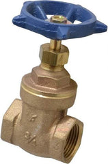 Legend Valve - 3/4" Pipe, Threaded Bronze Solid Wedge Stem Gate Valve - 200 WOG, 125 WSP, Screw-In Bonnet - Benchmark Tooling