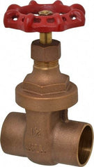 Legend Valve - 1-1/4" Pipe, Soldered Bronze Solid Wedge Stem Gate Valve - 200 WOG, 125 WSP, Screw Over Bonnet - Benchmark Tooling