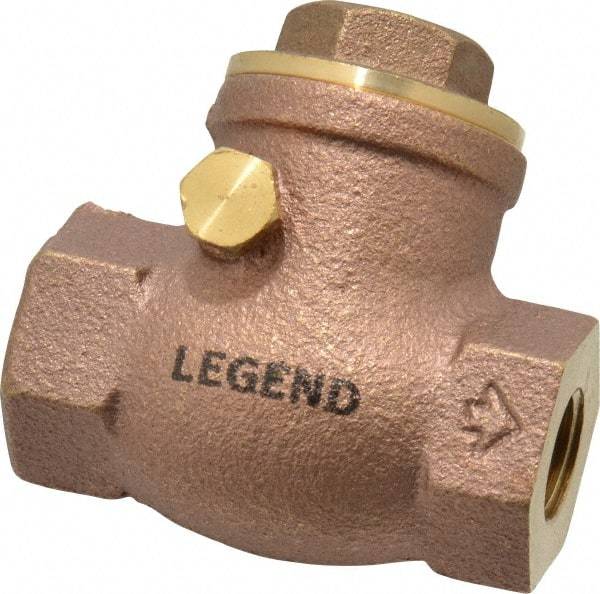 Legend Valve - 1/4" Brass Check Valve - Inline, FNPT x FNPT, 200 WOG - Benchmark Tooling