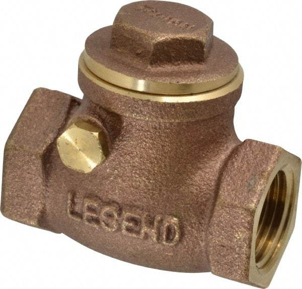 Legend Valve - 1/2" Brass Check Valve - Inline, FNPT x FNPT, 200 WOG - Benchmark Tooling