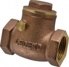 Legend Valve - 3/4" Brass Check Valve - Inline, FNPT x FNPT, 200 WOG - Benchmark Tooling