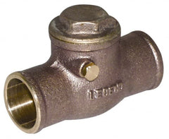 Check Valve: 1-1/2″ Pipe Check Swing, C x C Sweat, 200 WOG