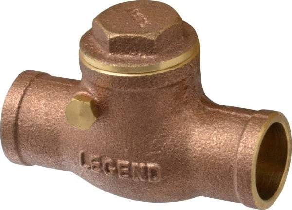 Legend Valve - 3/4" Brass Check Valve - Soldered x Soldered, 200 WOG - Benchmark Tooling