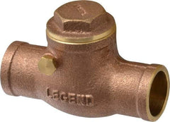 Legend Valve - 3/4" Brass Check Valve - Soldered x Soldered, 200 WOG - Benchmark Tooling