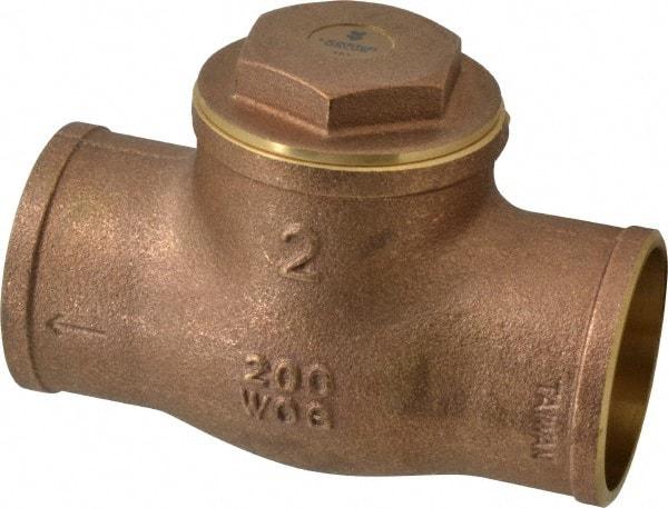 Legend Valve - 2" Brass Check Valve - Soldered x Soldered, 200 WOG - Benchmark Tooling