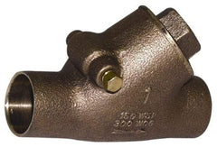 Legend Valve - 1-1/4" Bronze Check Valve - Y-Pattern, Soldered x Soldered, 300 WOG - Benchmark Tooling