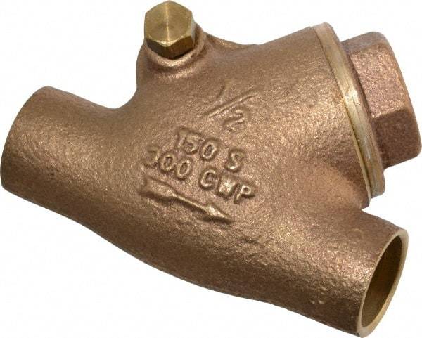 Legend Valve - 1/2" Bronze Check Valve - Y-Pattern, Soldered x Soldered, 300 WOG - Benchmark Tooling