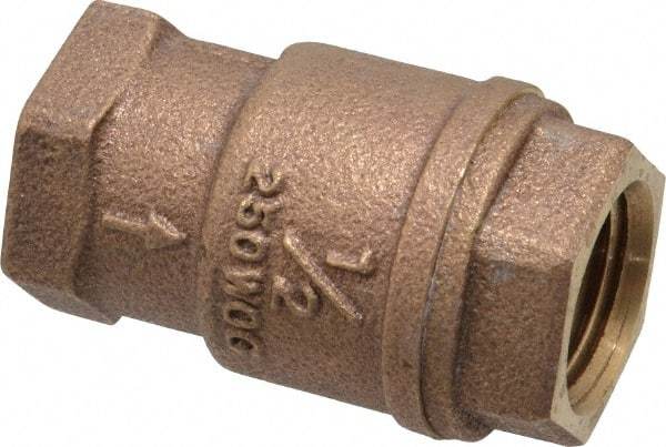 Legend Valve - 1/2" Bronze Check Valve - Inline, FNPT x FNPT, 250 WOG - Benchmark Tooling