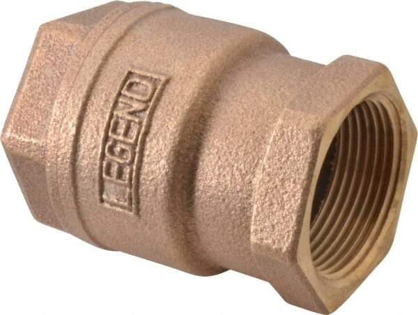 Legend Valve - 1-1/4" Bronze Check Valve - Inline, FNPT x FNPT, 250 WOG - Benchmark Tooling